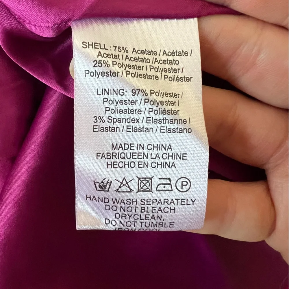 Sau Lee Preston One Shoulder Maxi Gown In Raspberry